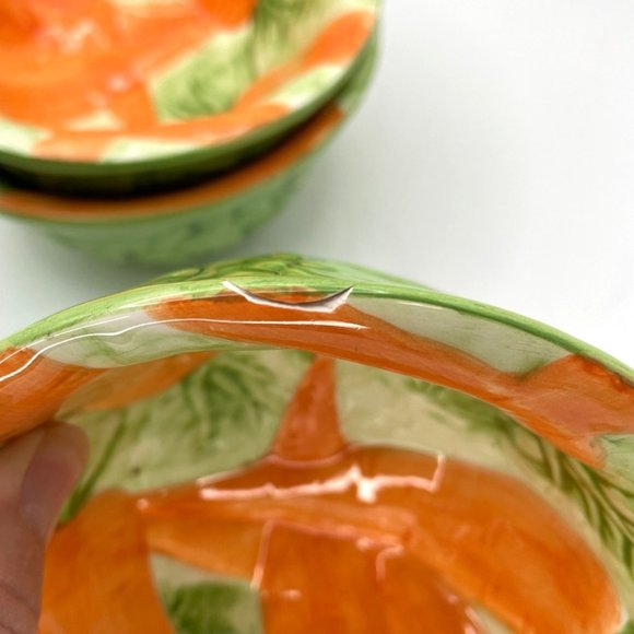 Springtime Serving Dessert/Berry Bowls with Carrot Motif, Easter Serving Decor - Picture 10 of 11